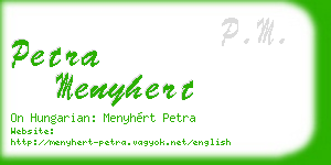 petra menyhert business card